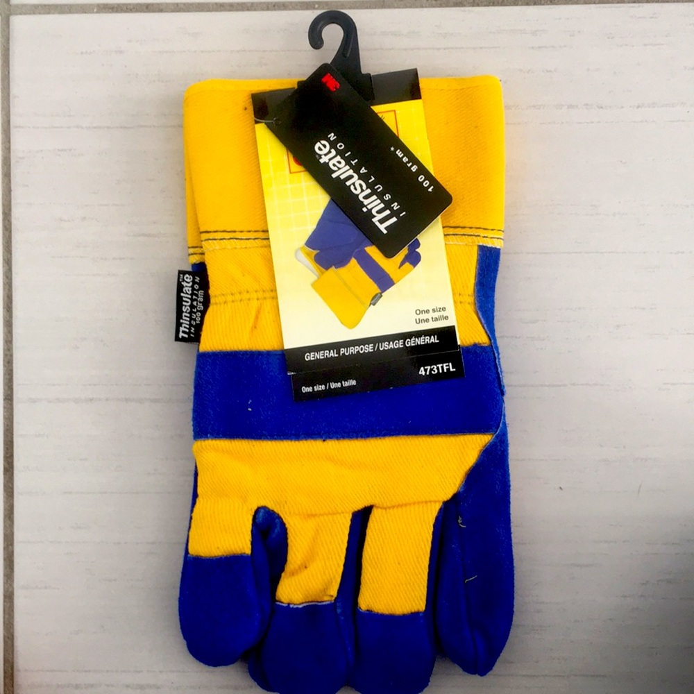 Condor Thinsulate Lined Grain Cowhide Leather Work Gloves NWT OS